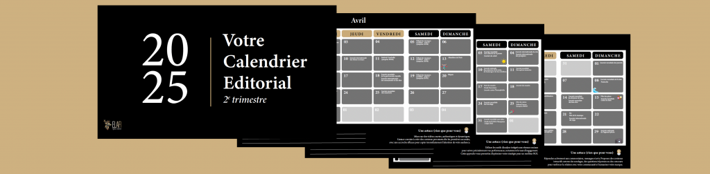 calendrier éditorial 2025